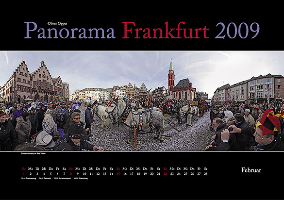 Kalender Panorama Frankfurt 2009 - Februar