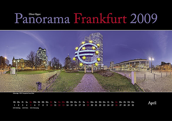 Kalender Panorama Frankfurt 2009 - April