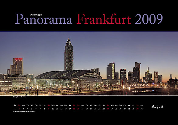 Kalender Panorama Frankfurt 2009 - August
