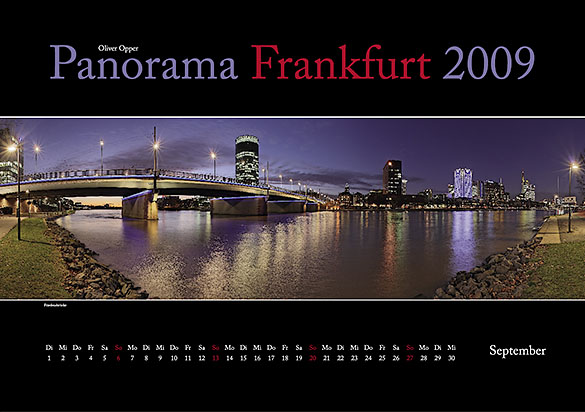 Kalender Panorama Frankfurt 2009 - September