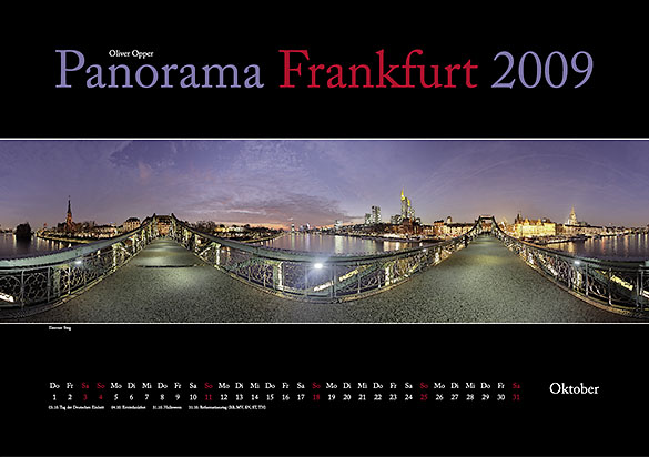 Kalender Panorama Frankfurt 2009 - Oktober