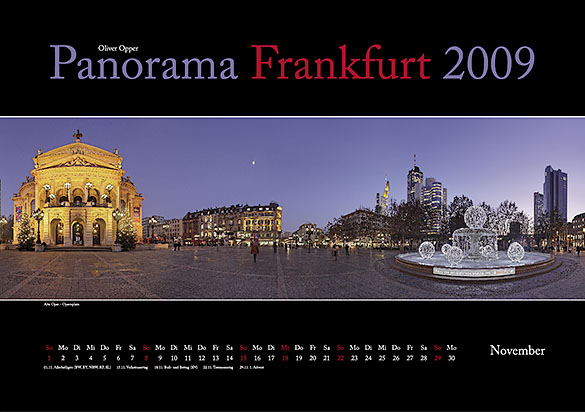 Kalender Panorama Frankfurt 2009 - November
