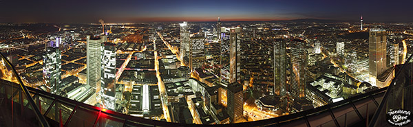 Mehrere 0,5 Gigapixel Panorama aus Frankfurt zum interaktiven betrachten