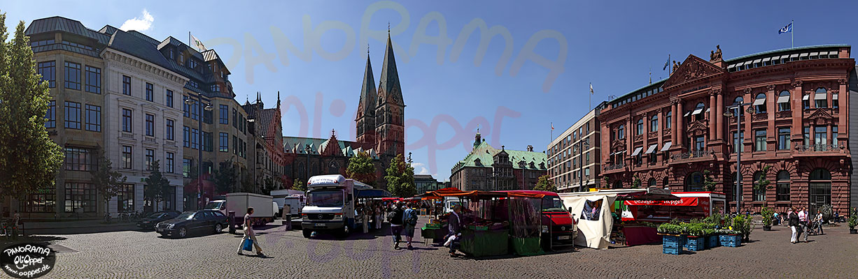 Panorama Bremen - Markttag - p001 - (c) by Oliver Opper