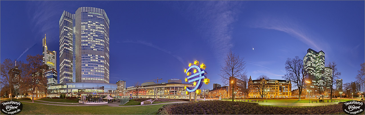 Panorama Bilder Frankfurt - EZB / Eurotower - p1004 - (c) by Oliver Opper