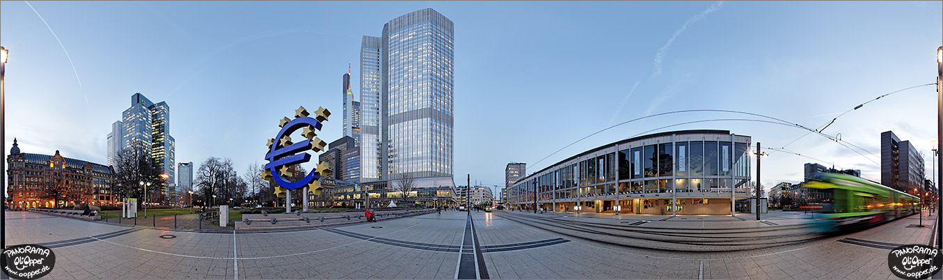 Panorama Bilder Frankfurt - Willy-Brandt-Platz - EZB / Eurotower - p204 - (c) by Oliver Opper