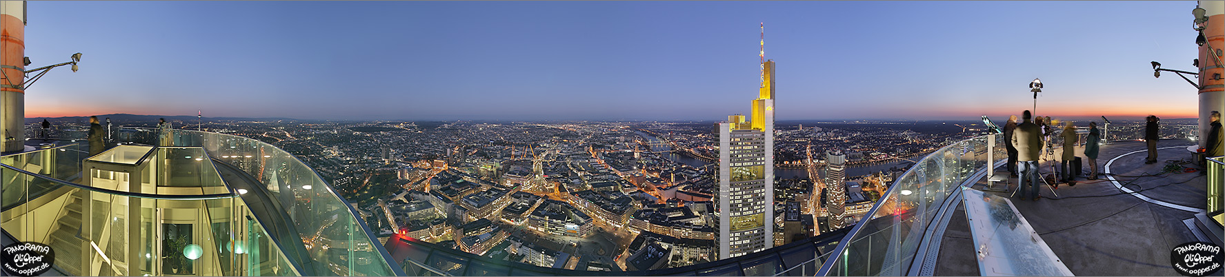 Panorama Bilder Frankfurt am Main - Aussichtsterasse Maintower - Osten - p1008 - (c) by Oliver Opper