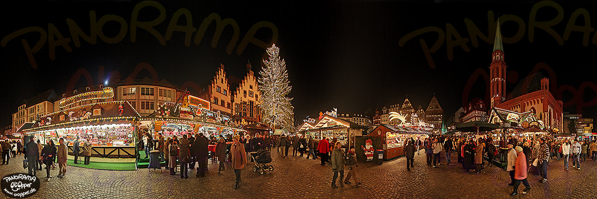 Panorama Frankfurt - Weihnachtsmarkt - R�mer - p180 - (c) by Oliver Opper