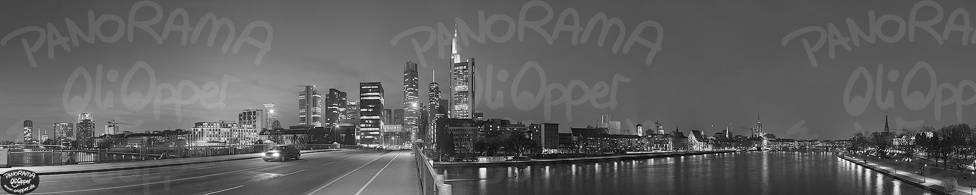 Frankfurt - schwarz/wei� - Nacht - p8457 - (c) by Oliver Opper