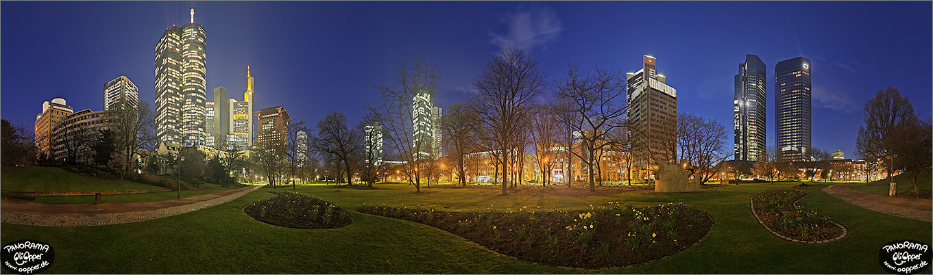 Panorama Bilder Frankfurt - Taunusanlage - Banken Skyline - p1026 - (c) by Oliver Opper