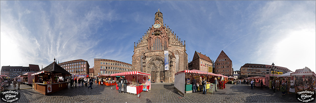 Panorama Bilder N�rnberg - Markttag auf dem Hauptmarkt - p025 - (c) by Oliver Opper
