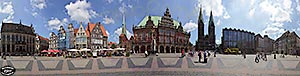 Marktplatz Bremen mit Rathaus und Dom