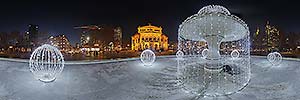 Panorama Frankfurt - Alte Oper - Lucae Brunnen- Weihnachtszeit - p189