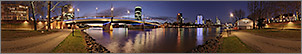 Panorama Bilder Frankfurt am Main - Sachsenh�user Mainufer - Friedensbr�cke - p248