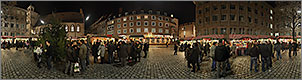 Christkindlesmarkt N�rnberg Panorama Bilder - Internationaler Markt der Partnerst�dte auf dem Rathausplatz
