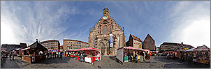 Panorama Bilder N�rnberg - Markttag auf dem Hauptmarkt