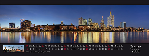 Kalender Panorama Frankfurt 2008 - Januar