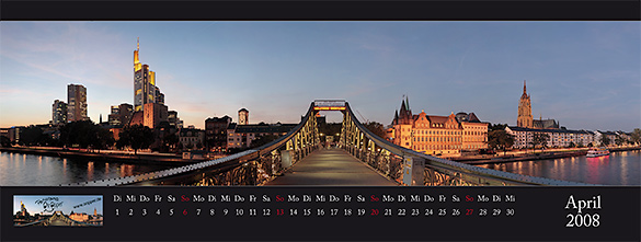 Kalender Panorama Frankfurt 2008 - April