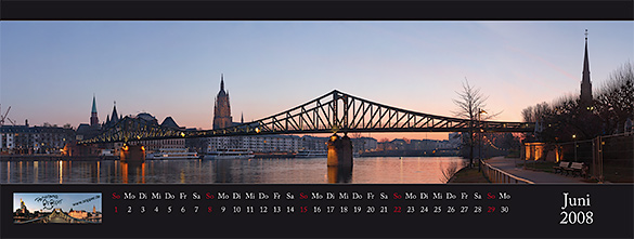 Kalender Panorama Frankfurt 2008 - Juni