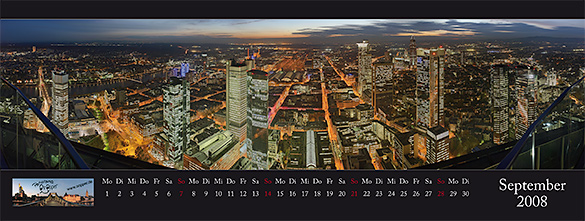 Kalender Panorama Frankfurt 2008 - September