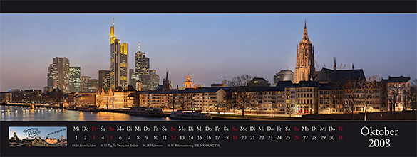 Kalender Panorama Frankfurt 2008 - Oktober