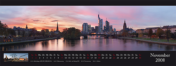 Kalender Panorama Frankfurt 2008 - November