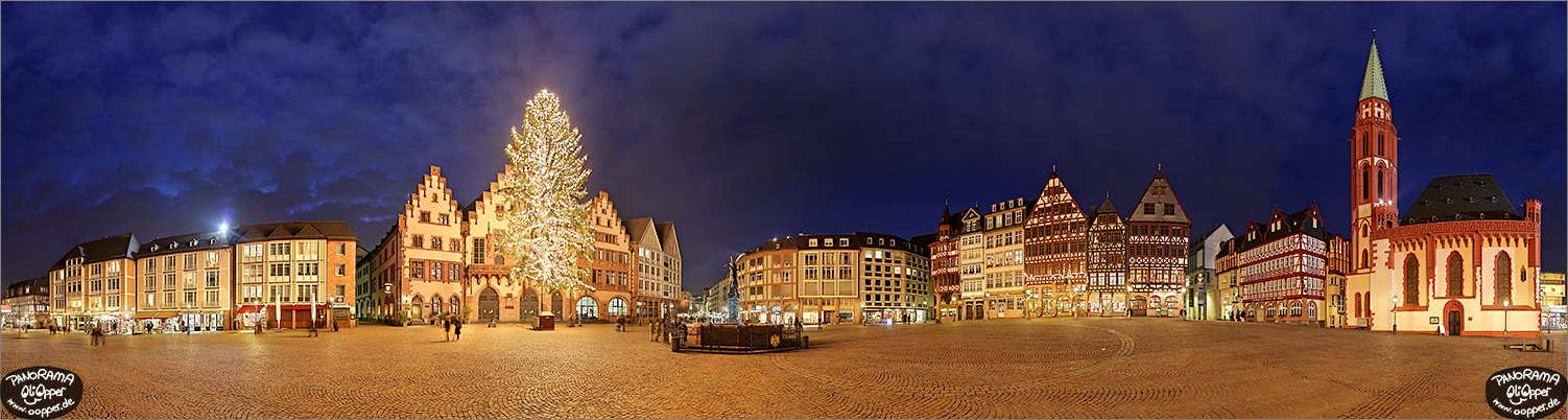 Panorama Frankfurt - Weihnachtsbaum auf dem R�mer / R�merberg - p201 - (c) by Oliver Opper