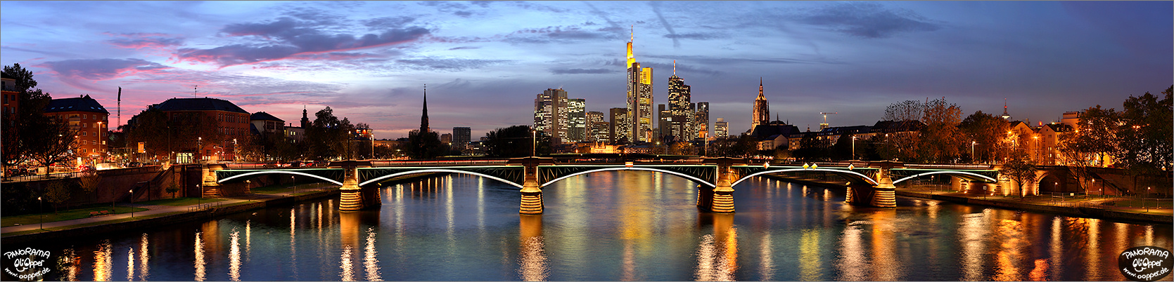 Frankfurt Skyline zur blauen Stunde - p143 - (c) by Oliver Opper