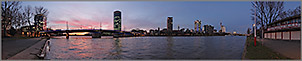 Panorama Bilder Frankfurt am Main - Sachsenh�user Mainufer - Friedensbr�cke - p239