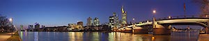 Panorama Bilder Frankfurt am Main - Mainufer - Untermainbr�cke
