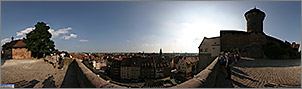 Panorama Nrnberg - Blick von der Burg ber die Stadt